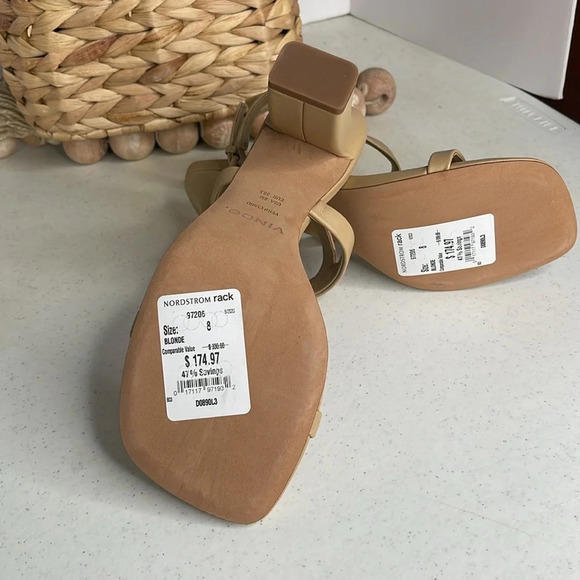 Vince Luella Ankle Strap Sandal (Women) Sz 8 Color/ Blonde - Picture 8 of 11